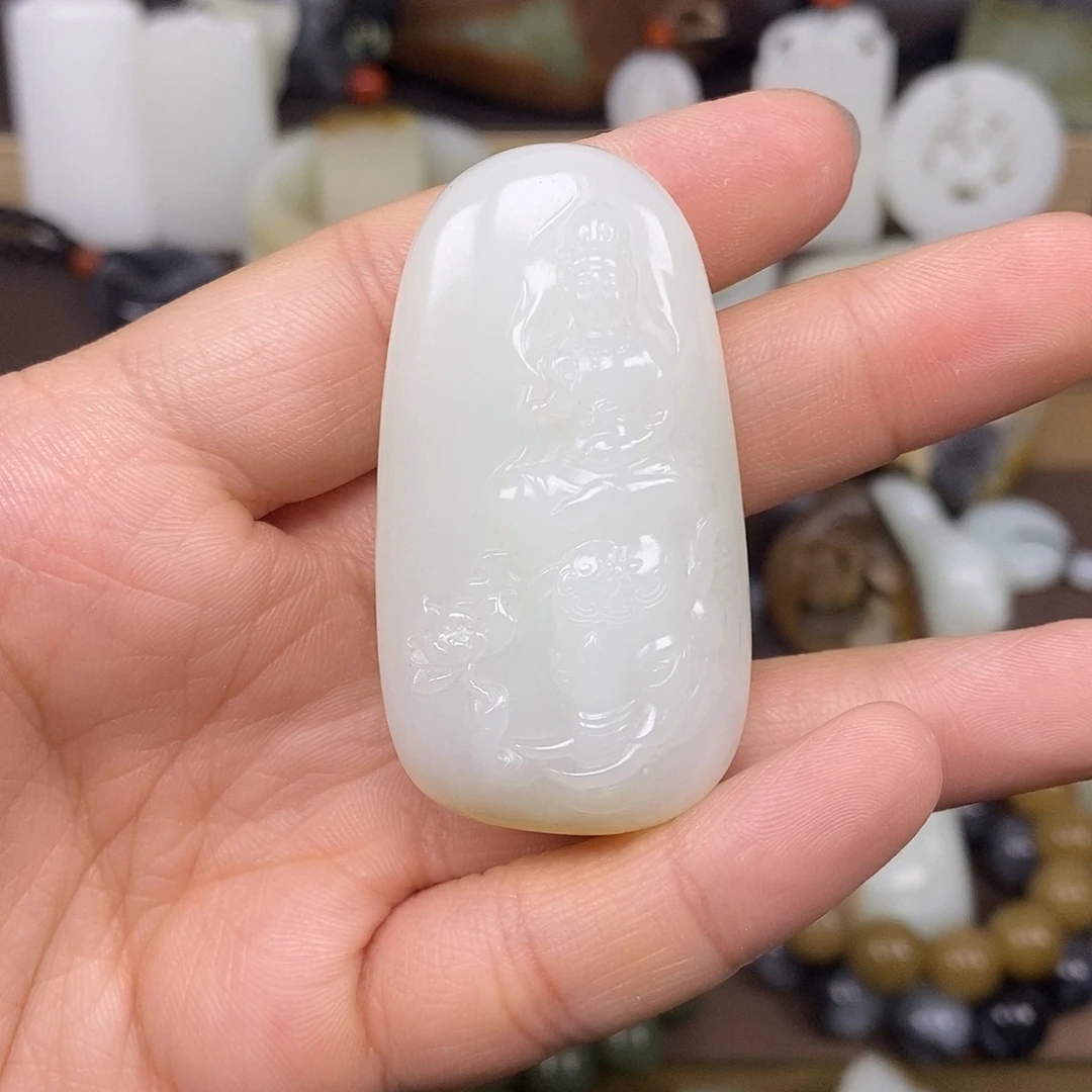 和田玉未镶嵌颈饰23