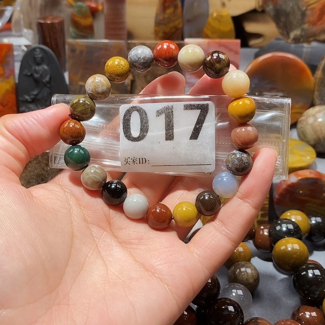 硅化玉天然北票硅化玉手串未镶嵌