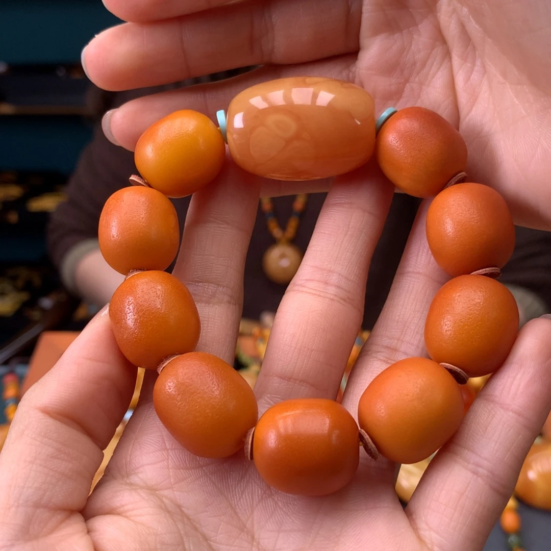 蜜蜡未镶嵌手串天然