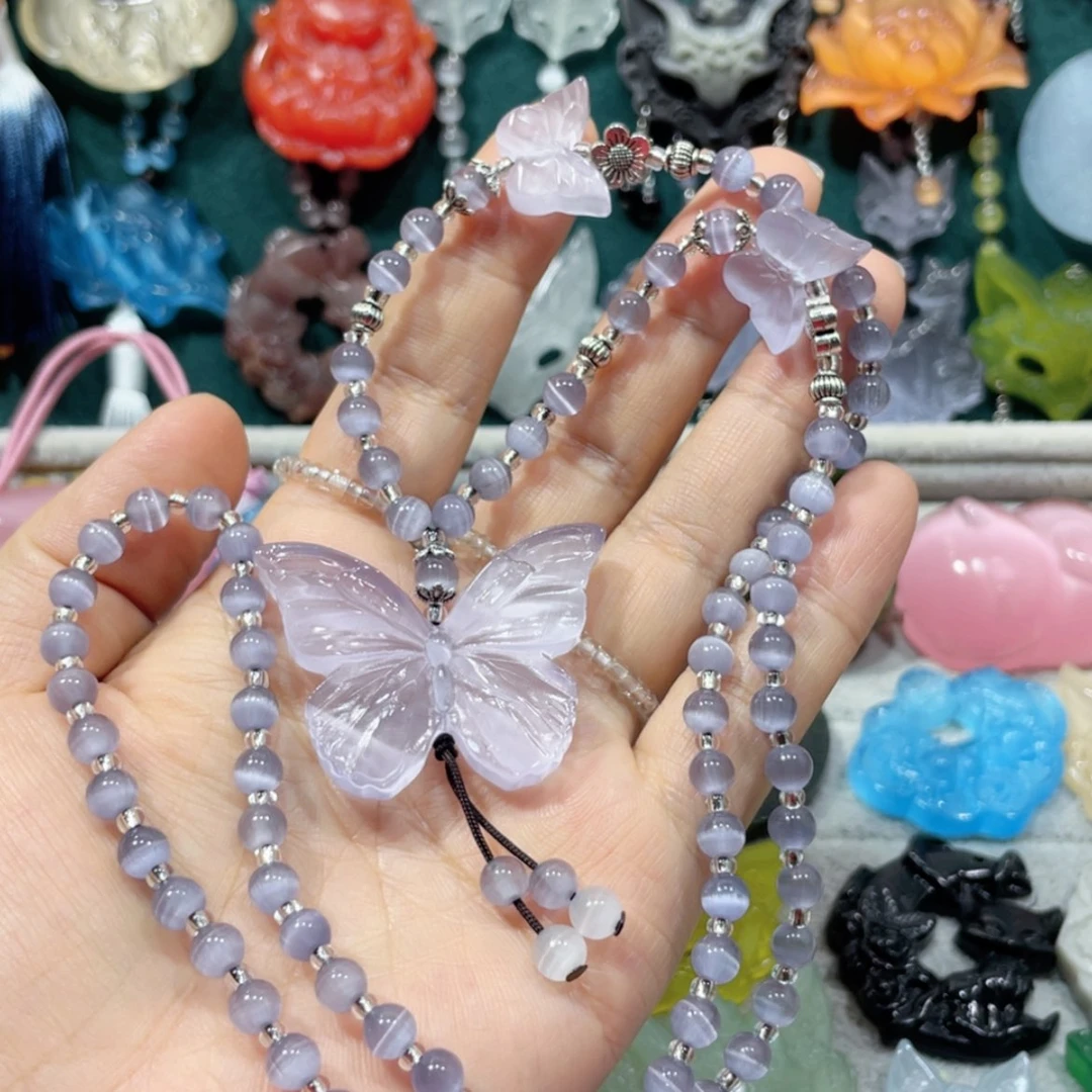 【闪购商品】未镶嵌岫玉颈饰43项链猫眼