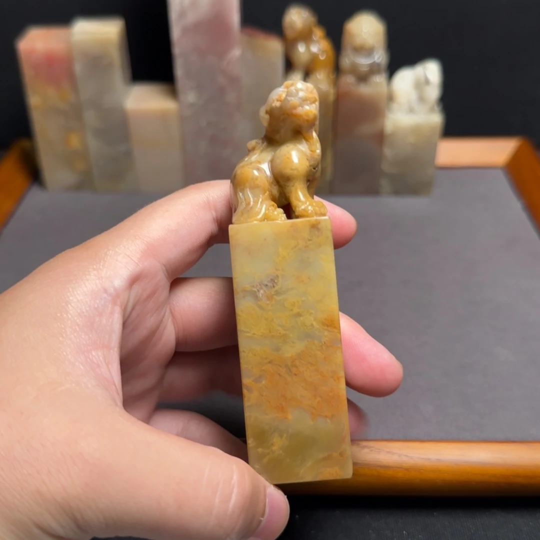 巴林石印石黄花冻2.5×9.8
