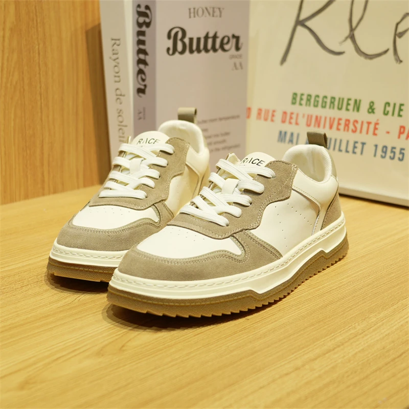 剪标款男士真皮休闲鞋时尚百搭运动鞋舒适透气防滑休闲板鞋3Y099