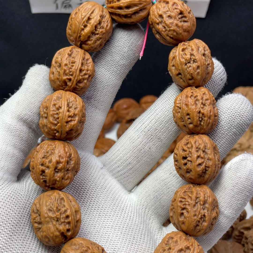 文玩核桃把件21秋籽手串原皮原色