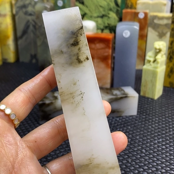 云南石青**白青田石印章石