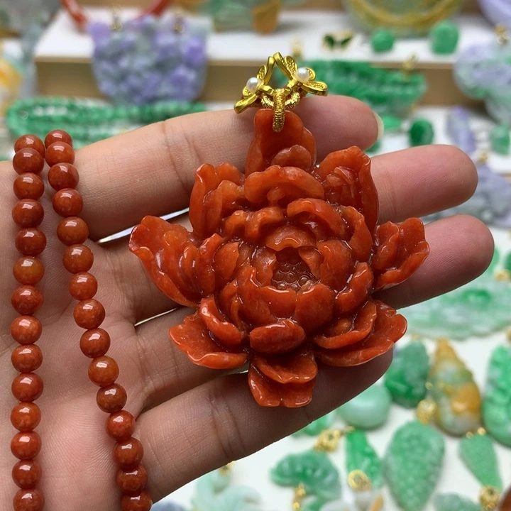 颈饰未镶嵌翡翠春**开翡翠