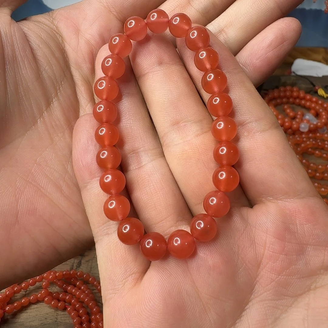 南红玛瑙单圈未镶嵌8卡8