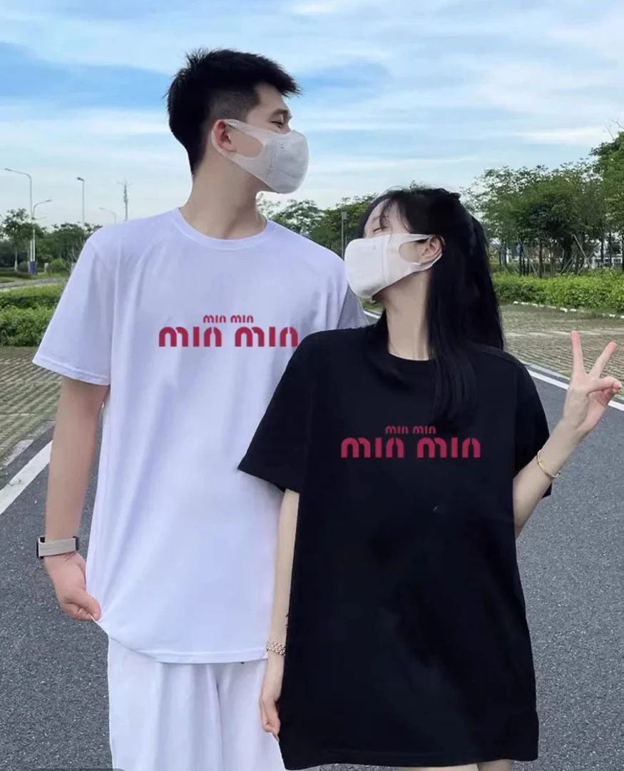 发泡纯棉时尚舒适夏季亲肤百搭休闲圆领情侣款简约-----小m