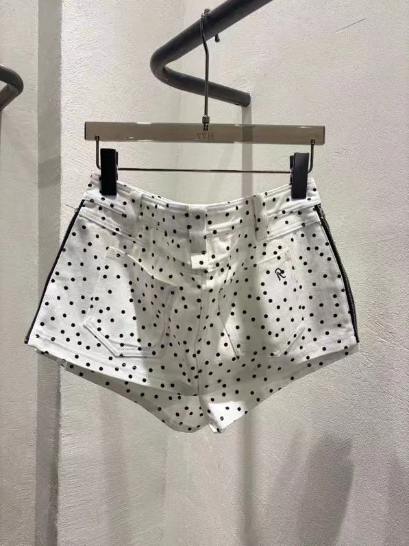 原创设计师超短裙裤休闲黑白时尚白色高腰百搭韩版夏季显瘦