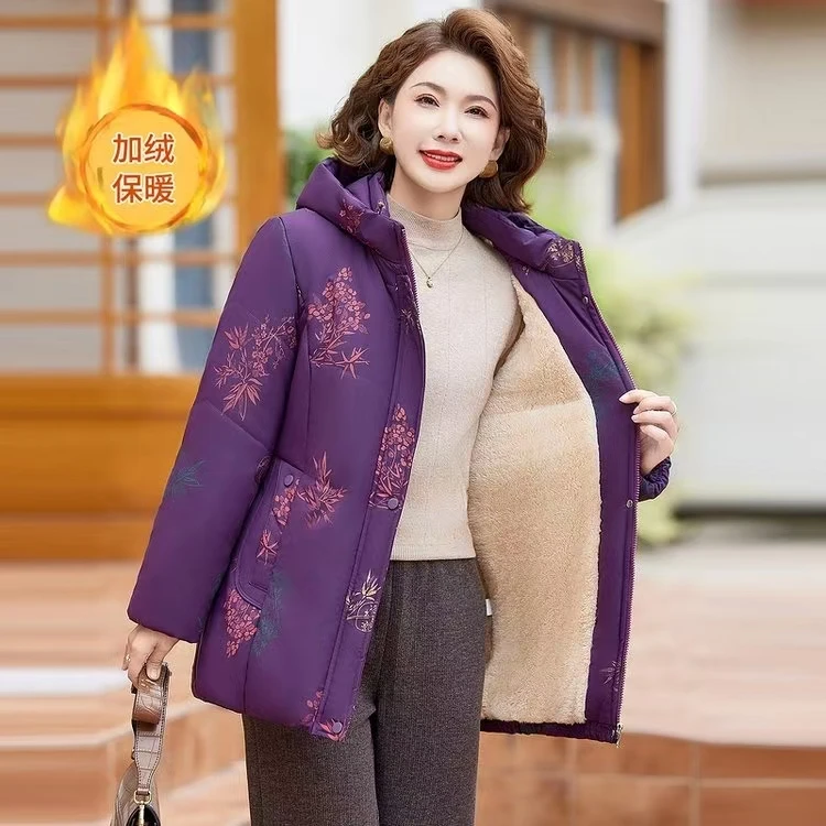 7952-老年人奶奶中年加厚外套妈妈中老年女装上衣秋冬保暖衣服