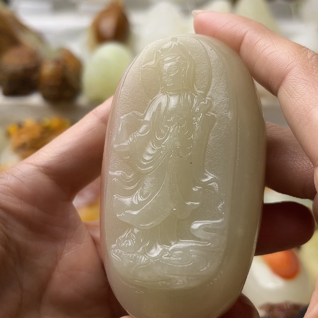 石材古青石不退换观音