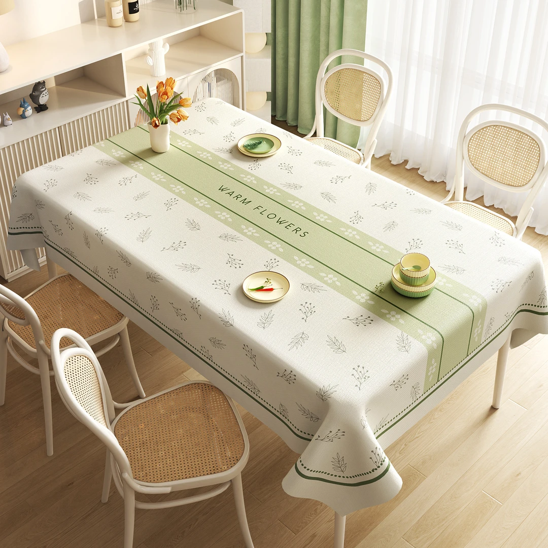 ins小清新桌布防水防油免洗桌垫长方形餐桌布轻奢高级感茶几台布