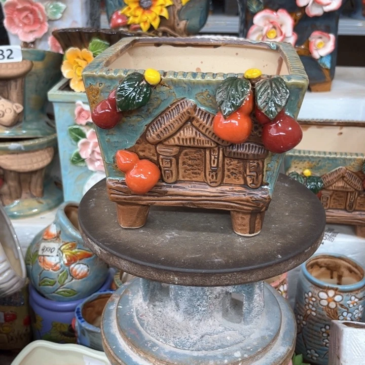 紫砂花盆粗陶材质多肉花盆