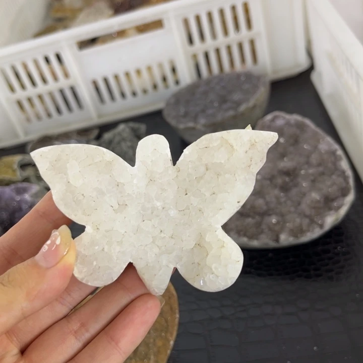 未镶嵌发饰水晶白晶蝴蝶