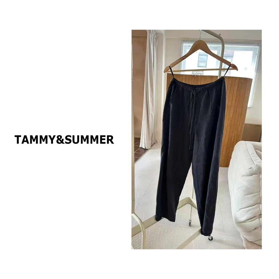 【Tammy&Summer】韩系宽松舒适百搭夏季薄款时尚松紧腰休闲裤30525
