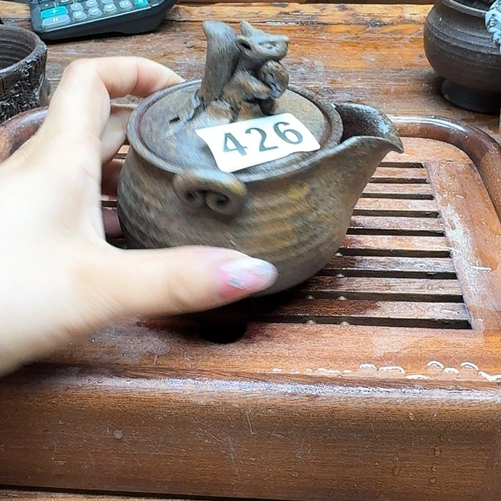 纯手工制作粗陶茶具