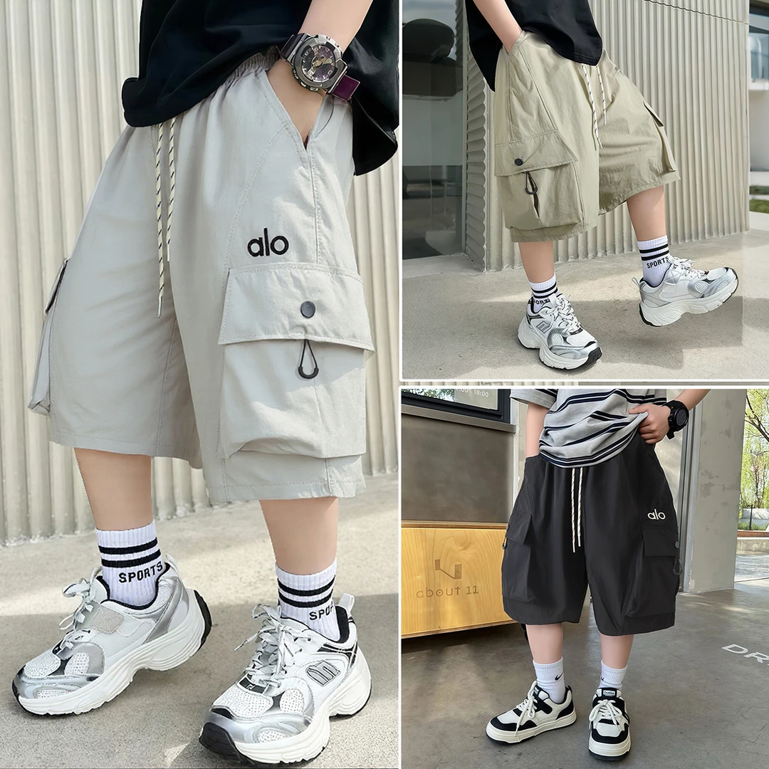 2025新款夏季男童短裤工装五分裤薄款洋气百搭儿童休闲宽松外穿