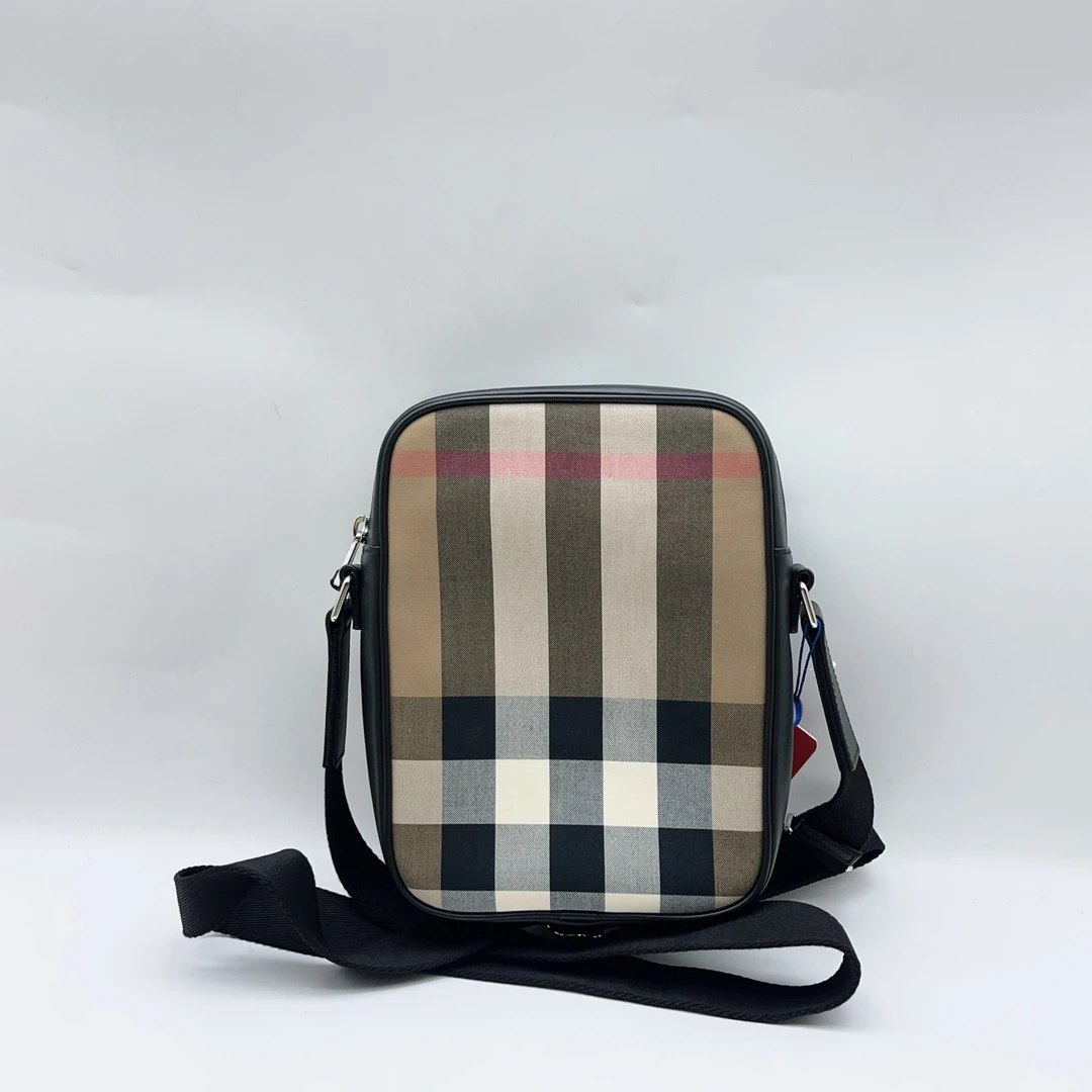 95新 BURBERRY/博柏利 格纹单肩斜挎包 1405 2488