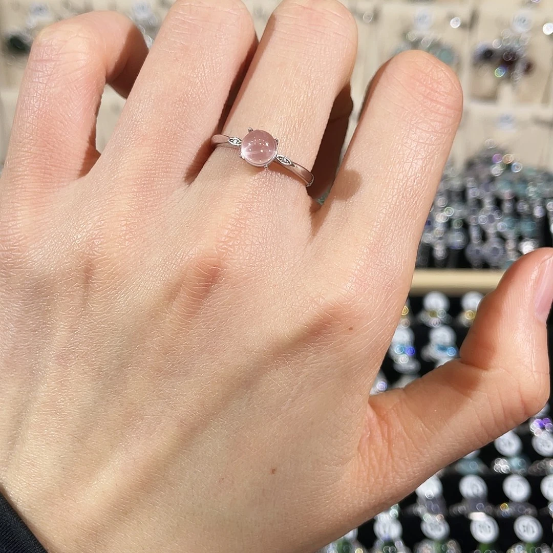 银S925镶嵌芙蓉石戒指戒指