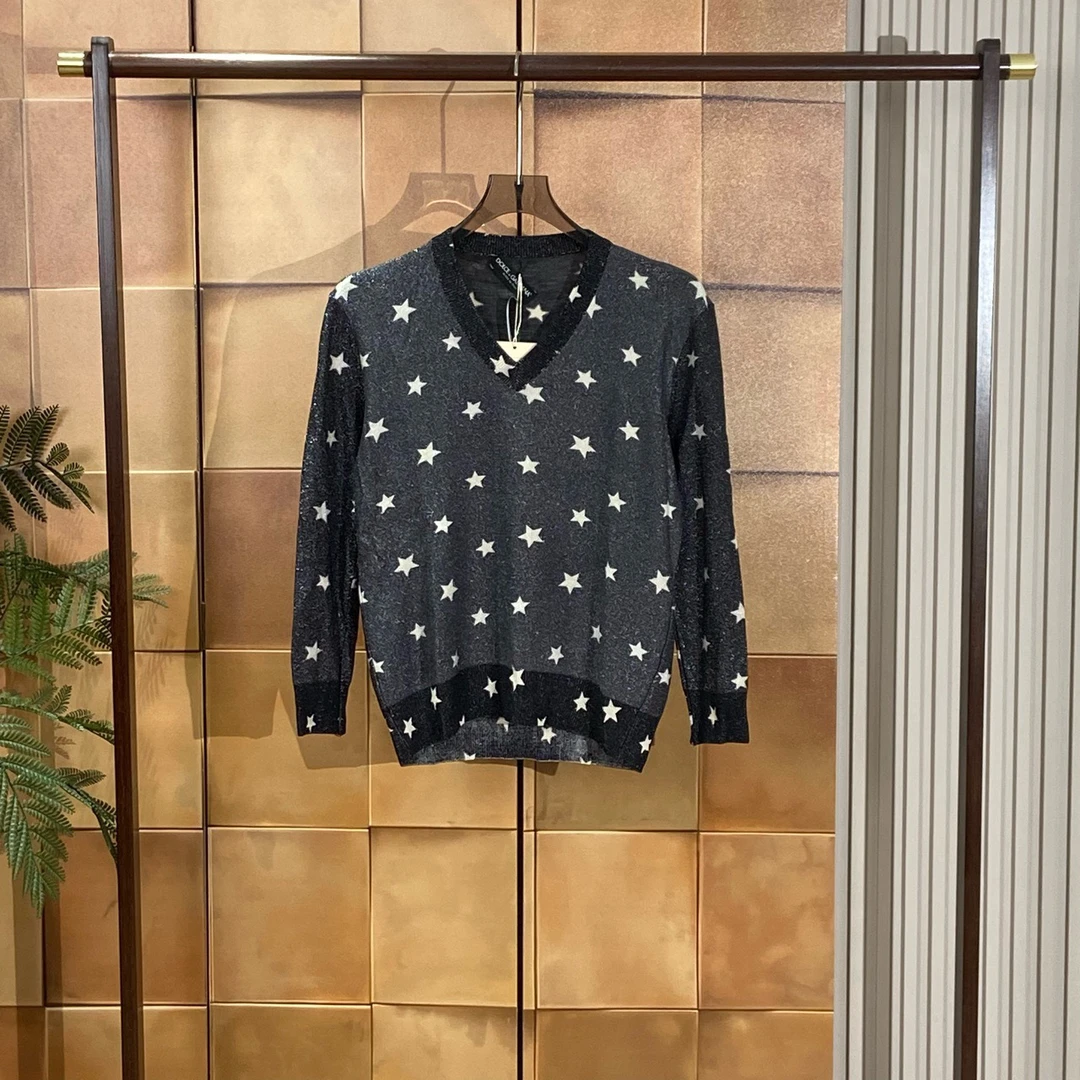 99新  DG星星满印亮闪羊毛针织毛衣/42码/99新/26962