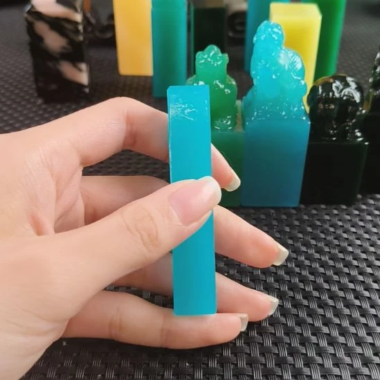 旺***达寿山石印石天空蓝素章六面平99