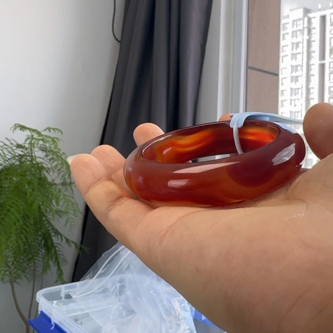 《***》手镯玛瑙/玉髓未镶嵌霸气中国红