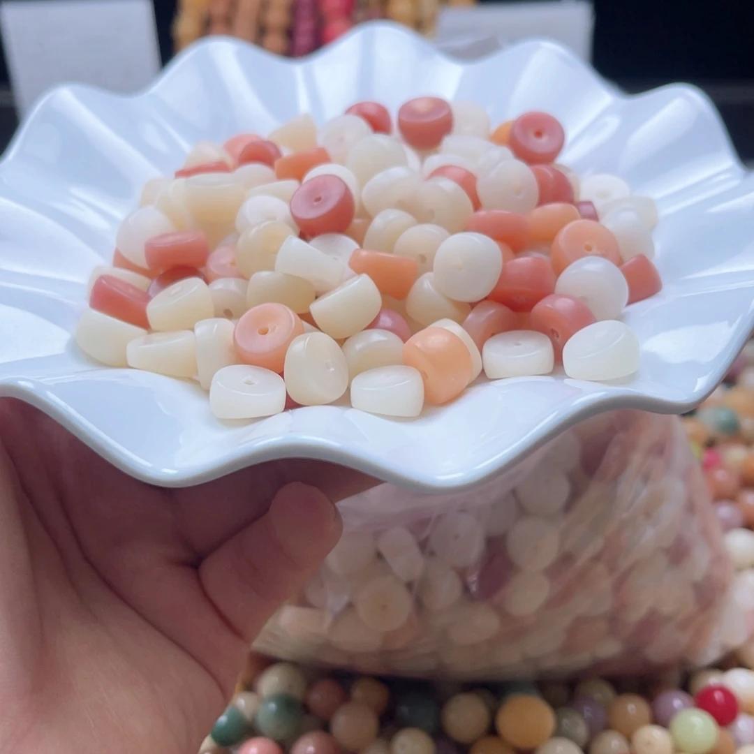 白玉菩提吊坠z11-12mm/100+50颗白粉大肠瑕