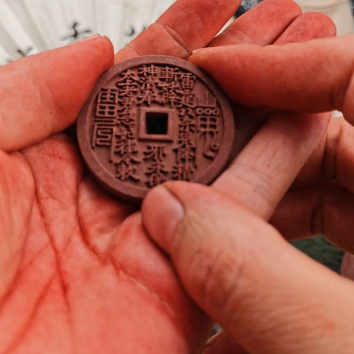 泥塑两个碧霄香方山鬼花钱微瑕福利价