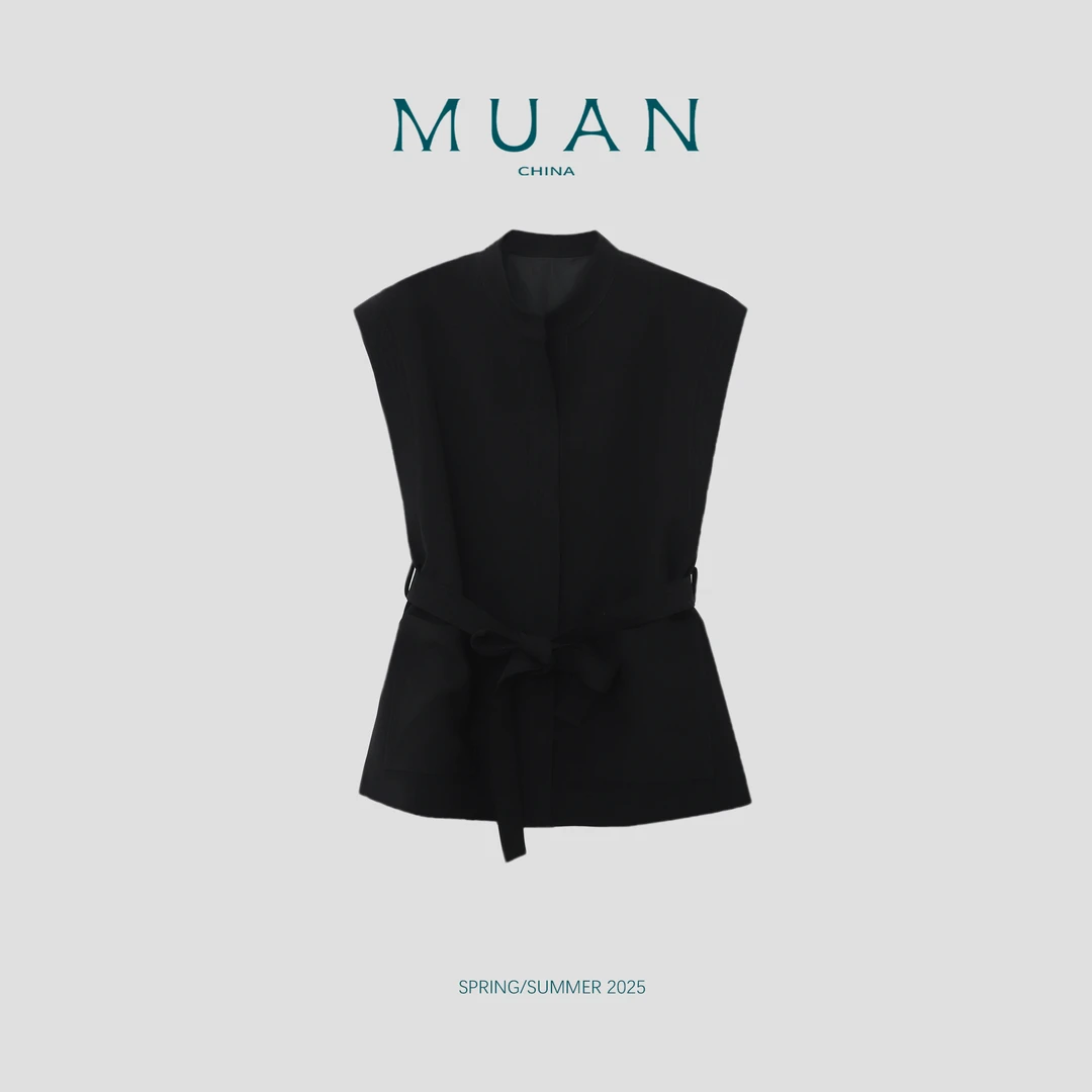 木岸MUAN：《女爵马甲》“女爵系列”定制高级立领英伦马甲女YJ-23791