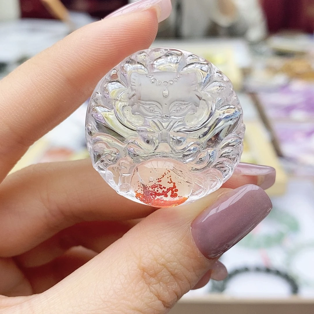 水晶手链未镶嵌狐牌吊坠