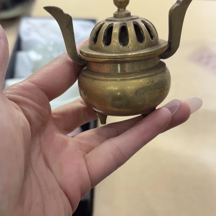 粗***飯铜古美术置物摆件