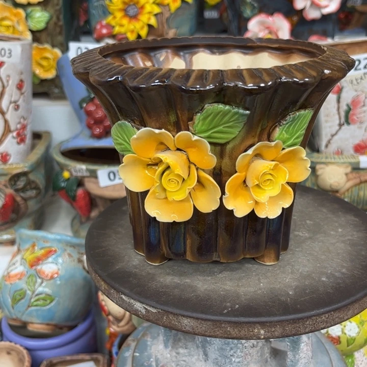 紫砂花盆粗陶材质多肉花盆