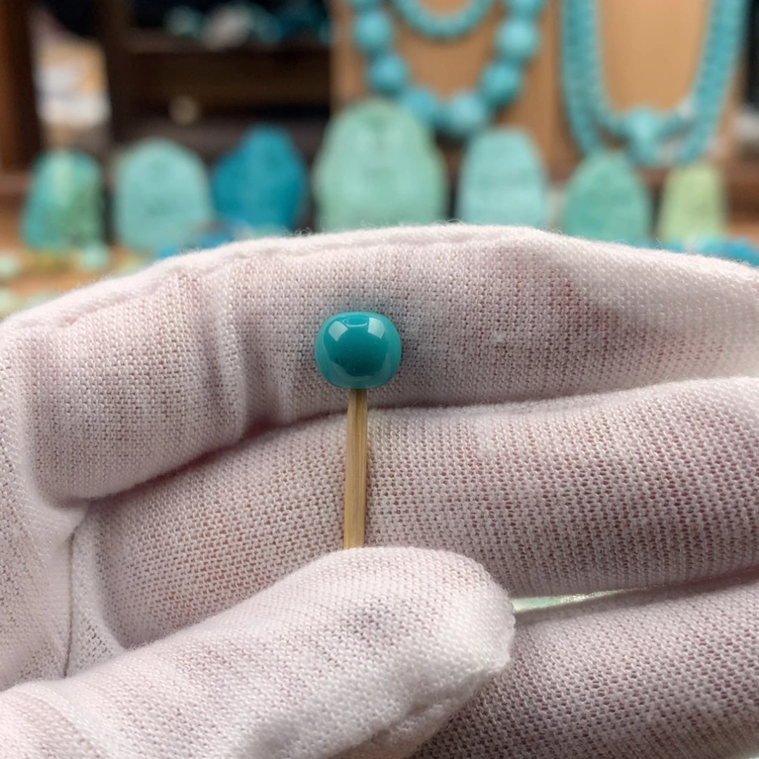 绿松石未镶嵌珠宝奇石7.5mm