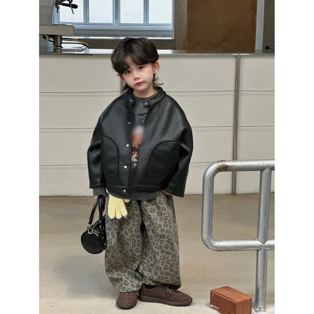 in 爱:mt25冬季男童潮酷加绒皮衣外套儿童韩版帅气机车皮夹克015