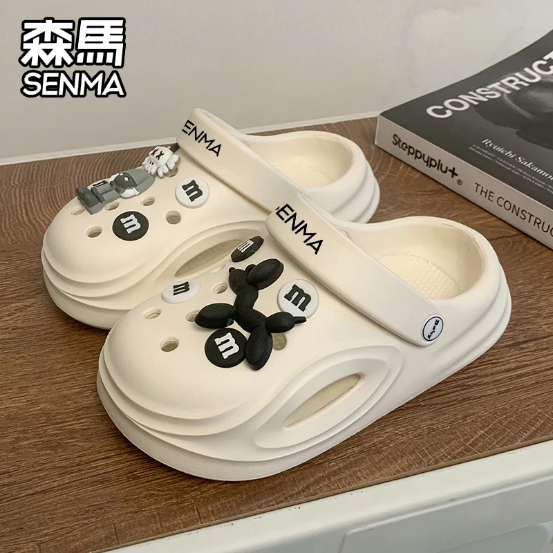 SENMA/森马拖鞋女款夏季2025新款沙滩涉水漂流洞洞鞋软底包头凉拖