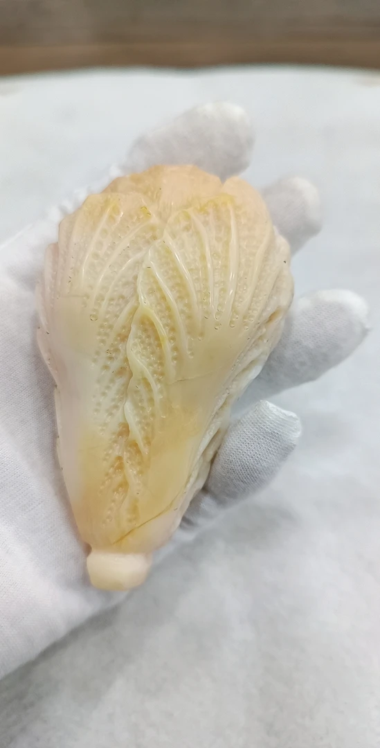 寿山石雕刻寓意(百财)手把件作品