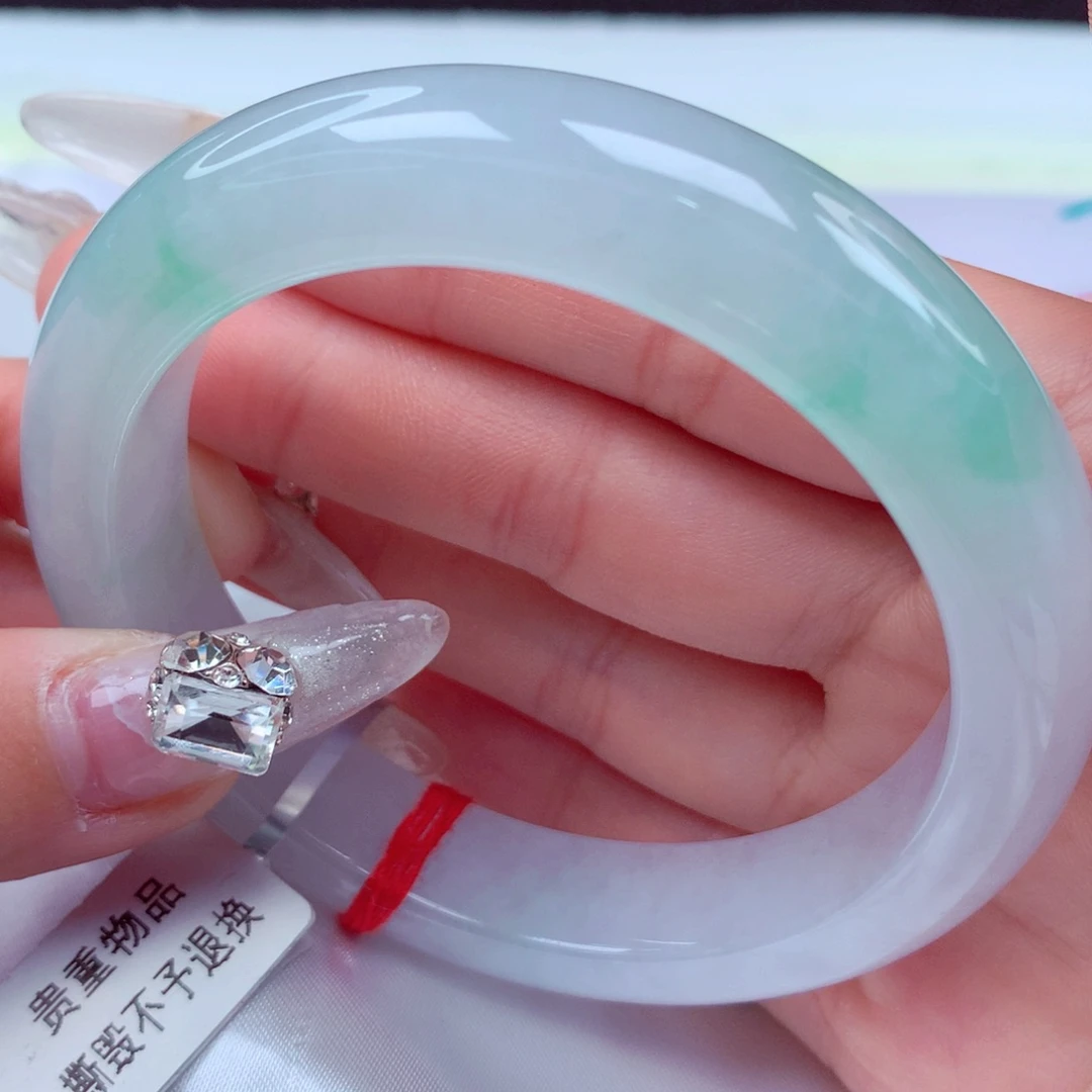 翡翠手镯未镶嵌天然缅甸翡翠A货手镯