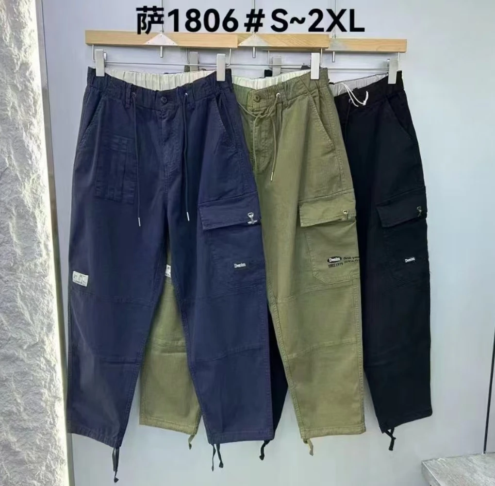 潮流休闲裤裤子户外宽松男裤时尚工装裤男士九分裤