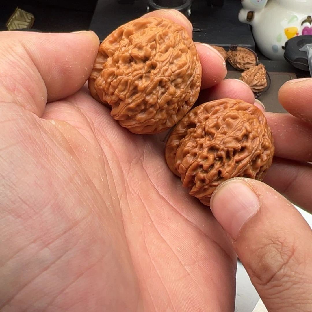 文玩核桃把件莲花 有色差39