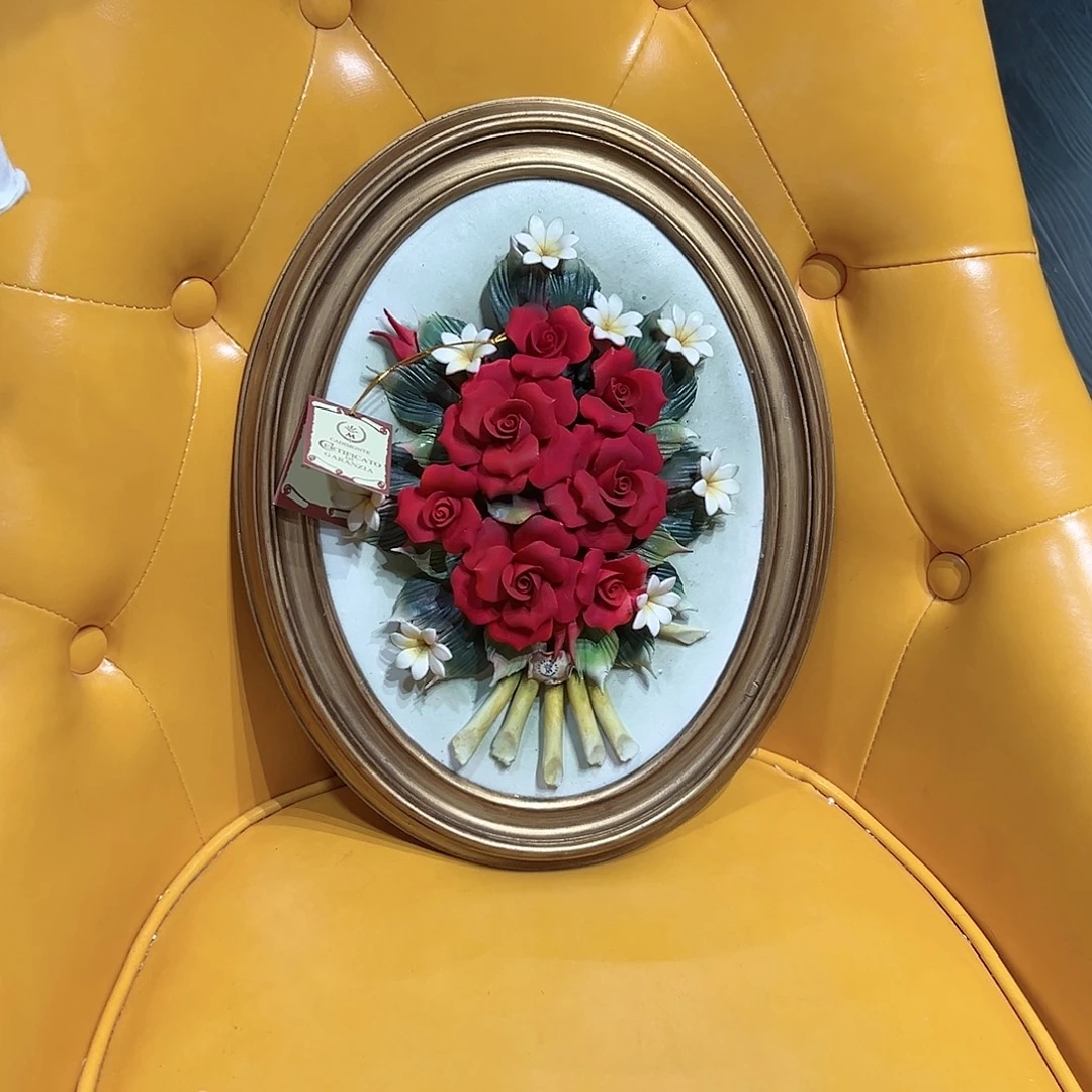 陶瓷意大利陶瓷花挂画摆盘