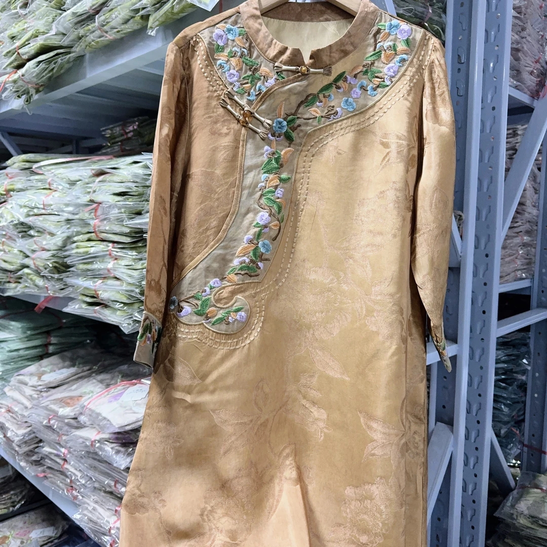 5319款新中式长款连衣裙【暗刻】