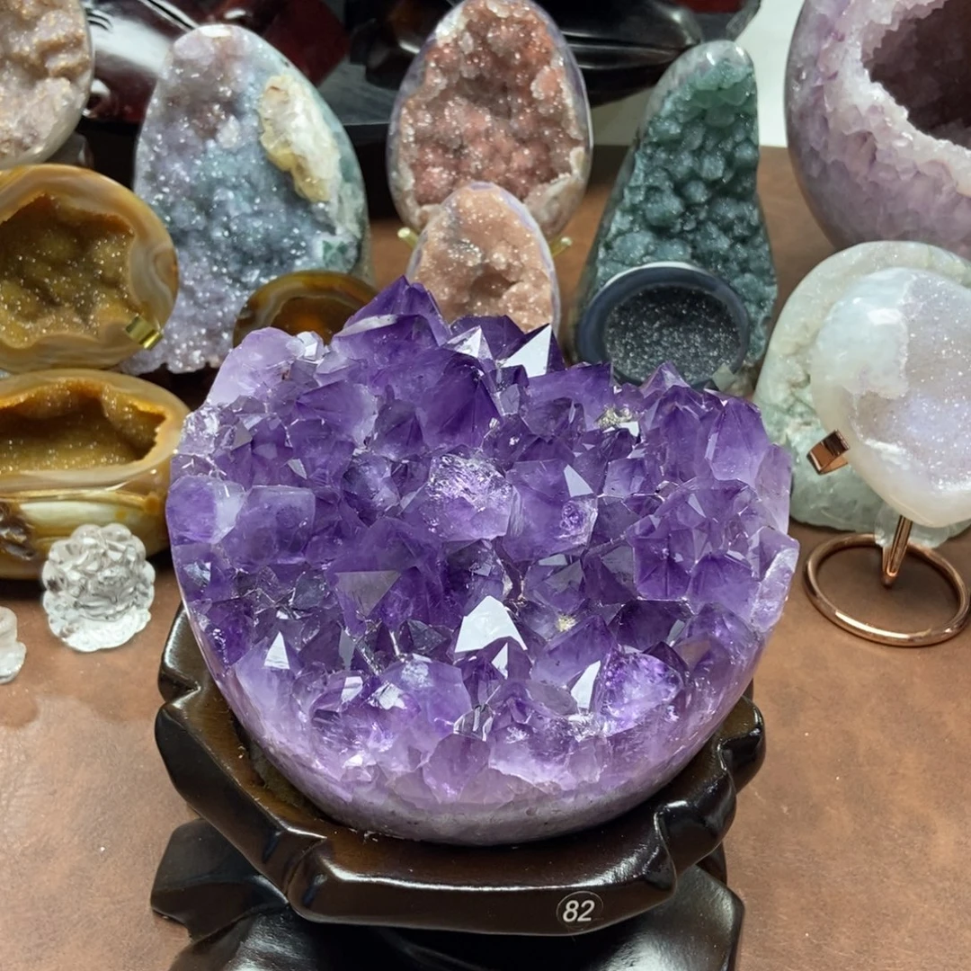 未镶嵌紫晶摆件水晶