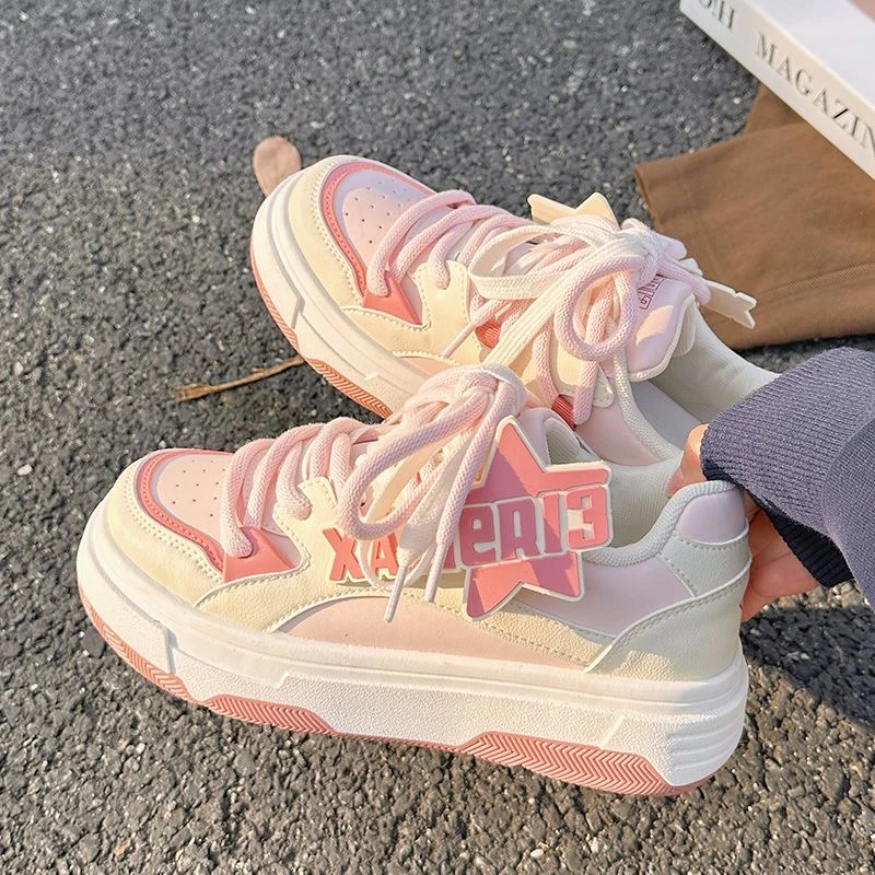 女童鞋2025新款夏季儿童单鞋时尚鞋中大童洋气透气休闲运动板鞋潮