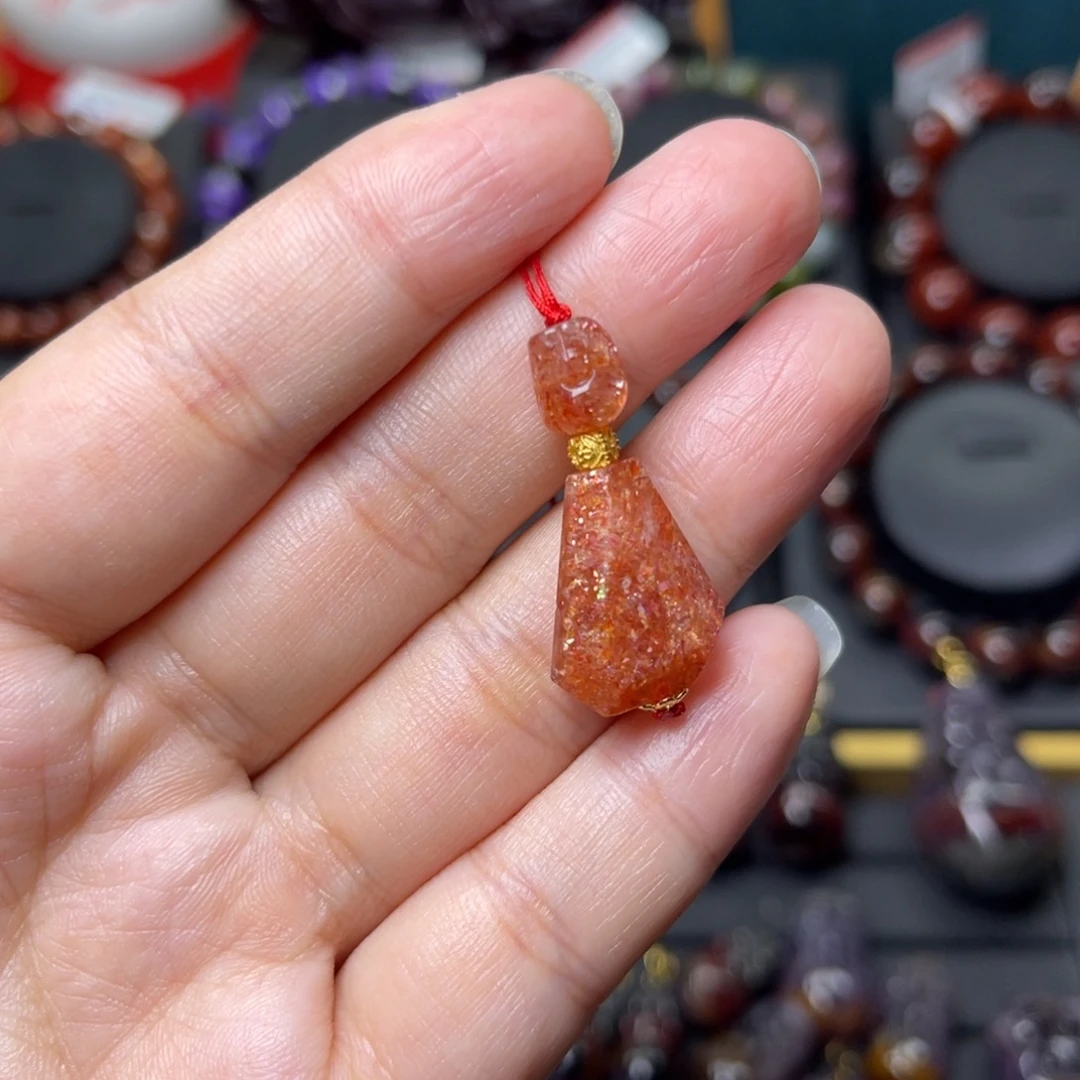 长石手链未镶嵌金太阳手机挂