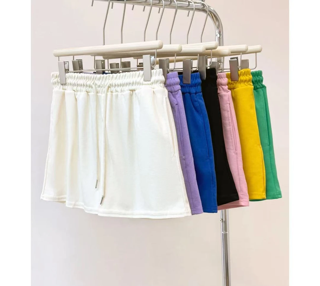 （睡睡卫裤-鱼鱼）新款短裤撤柜圆领百搭半袖韩版上衣春秋休闲