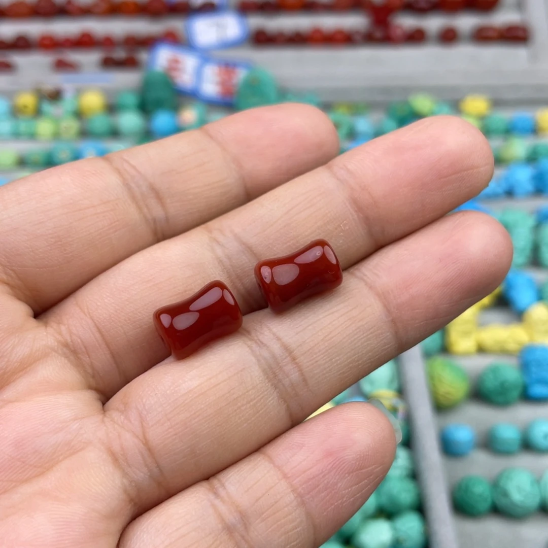 玛瑙/玉髓未镶嵌小蛮腰一对