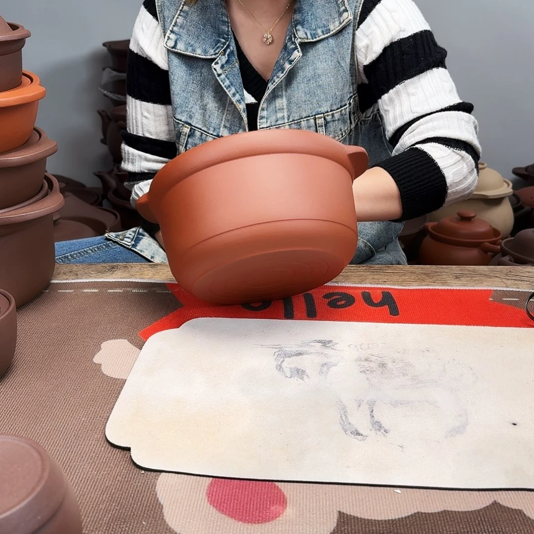 紫砂砂锅2.5升正品无暇