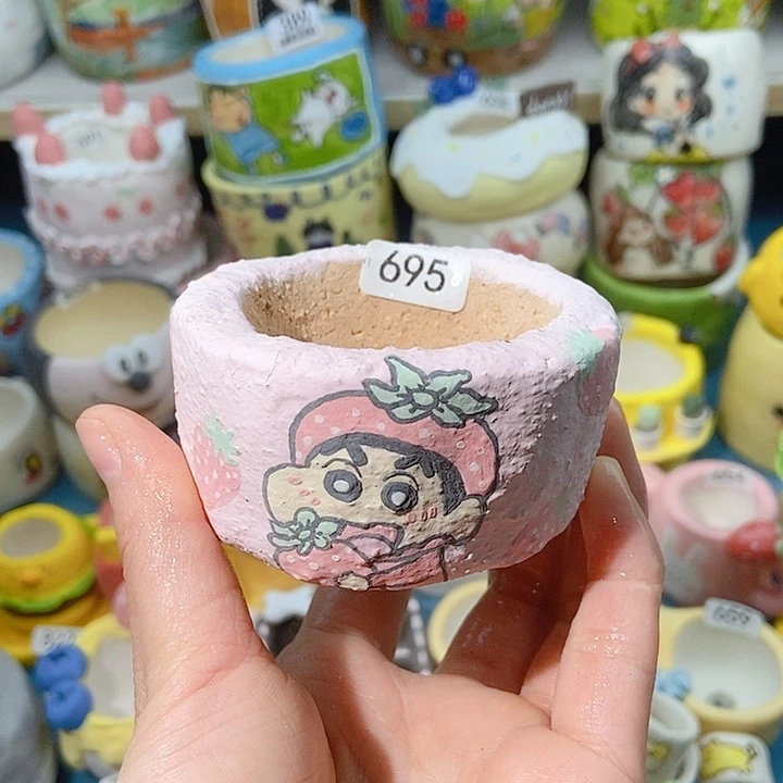 大舅手工手绘盆695