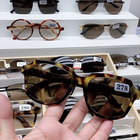 分体款纯天然石头水晶眼镜