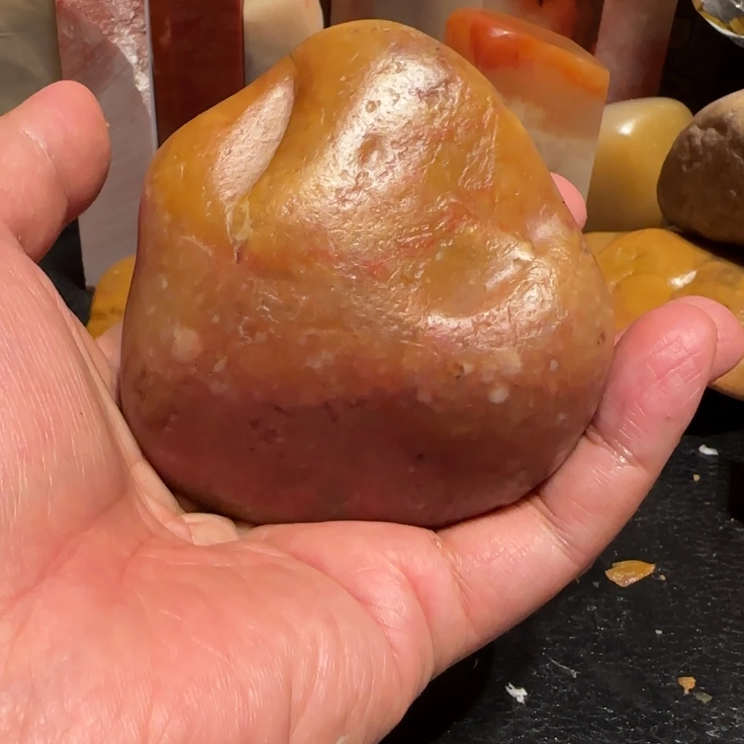 老挝石田黄原石，