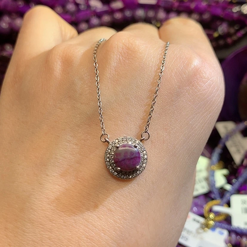 【闪购商品】银S925镶嵌苏纪石（舒俱来）项链